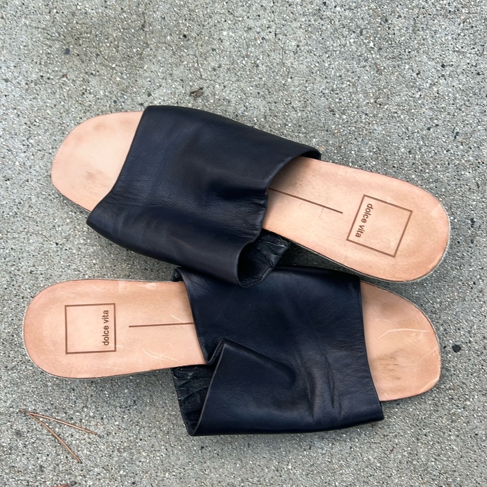 Dolce vita leather mules